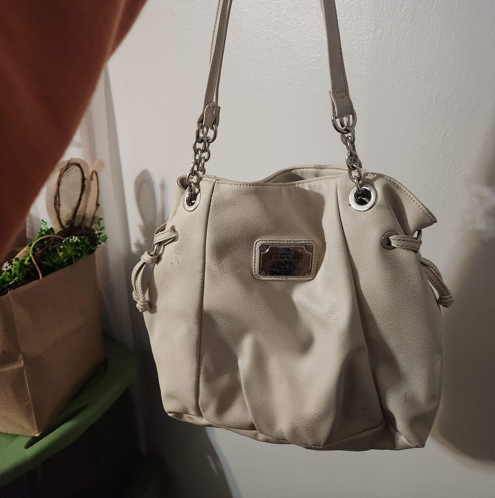 Nicole White Shoulder Bag
